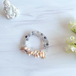 Quartz | Galene | Double Mala Wrap Bracelet